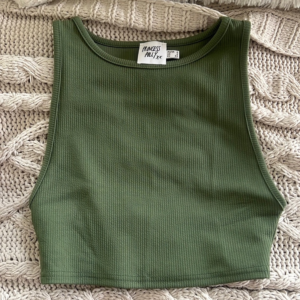 Princess Polly Laila Green Top